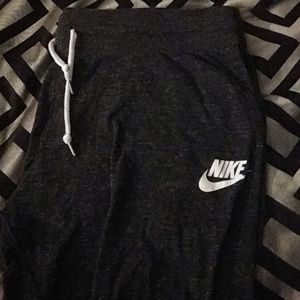 Nike cut off sweat pants